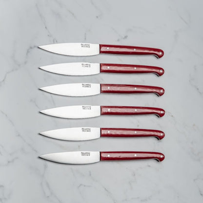 RED FIBER TABLE KNIFE / S.S