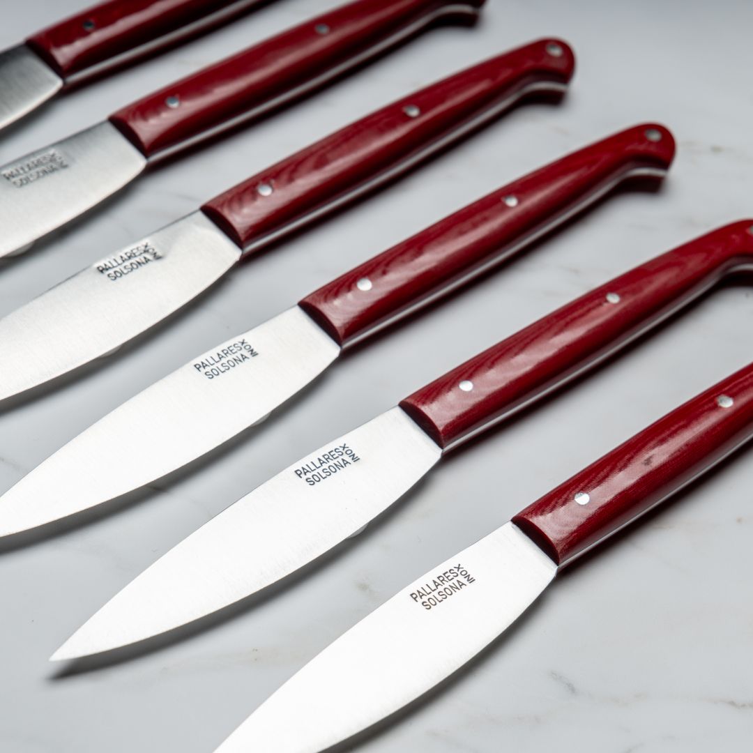 RED FIBER TABLE KNIFE / S.S